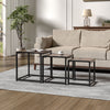 Nesting Table Square Set of 3 Nested Coffee Table End/Side Table Living Bedroom