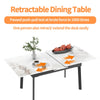 Adjustable Dining Table Extendable Marble Stone Kitchen Table For Small Spaces