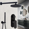 Bathroom Brass Rainfall Shower Mixer Set Shower Valve Bath Taps Faucet Kit