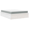Bed with White 160x200 Solid Wood Pine I7P8
