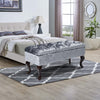 Buttoned Velvet Ottoman Storage Box Chest Bench Seat Toy Bedding Trunk Cabinet