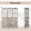 Costway Retro 3-Panel Room Divider 6FT Folding Privacy Screen Room Separator