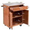 Rolling Kitchen Island Wooden Kitchen Trolley Utility Storage Cart w/ Drawer