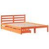Bed Frame with Drawers Wax Brown 120x200 Solid Wood Pine M8C9