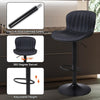Ralex-chair Bar Stool, Faux PU Leather Bar Chairs with Back, Adjustable, Black