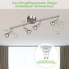 4 Way Ceiling Spotlight Adjustable Kitchen Bar Spot Light LED GU10 Bulbs Lamp