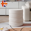 Teddy Plush Footstool Dressing Table Bedroom Rest Makeup Chair Soft Seat Ottoman