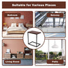 Sofa Side Table C-Shaped Industrial Coffee Snack Table Laptop Stand-Coffee