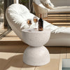 FATIVO Round Terrazzo Side Table Accent Table Outdoor Bar Stool Patio Deck Table