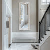 Crushed Diamond Full-Length Mirror Crystal Dressing Silver Sparkly Floor Stand