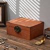 Retro Wood Treasure Box Chest Trunk Jewelry Gift Storage Case with Metal Lock UK