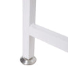 White 3 PCS Bar Table Set Pub Dining Table Set with Storage Shelf and 2 Stools