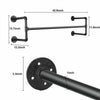 Heavy Duty Wall Mounted Clothes Rail Shelf Garment Hanging Wardrobe Display Rack