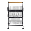 3/4/5 Tier Kitchen Trolley Storage Rack Cart Slim Rolling Trolley W/ Wheels