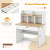 Home School Students Learning Workstation Study Desk with Storage
