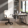 HOMCOM PU Leather Office Chair Swivel Mid-Back Computer Desk Chair, Cream