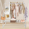 Heavy Duty Clothes Rail 120Kg Load Sturdy Clothes Rack with Shelfs & Shoe Rack