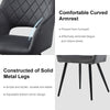 Grey Velvet Dining Chairs of 2 Dining Room Kitchen Chairs Set Modern