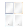 Bathroom LED Mirror with 3 Colours Dimmable Lights/Clock/Touch Switch/Demister