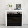 High Gloss 2 Doors Matt Body Sideboard Cupboard Kitchen Buffet Cabinet with LED