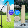 3m Garden Hanging Parasol Sun Shade Patio Banana Umbrella Cantilever w/ Szqhmyix