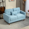 Chic Loveseat w/ Armrests, Light Blue , Refurbished