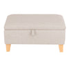 Rectangular Storage Footstool Ottoman Pouffe Stool Fabric Chair Upholstery Bench