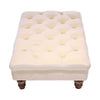 Button-Tufted Footrest Shoe Chaning Chair Living Room Lounge Long Velvet Bench