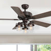 3/4/5 Blades Ceiling Fan & LED Lights Reversible Motor 52" Cooling Fan Lighting