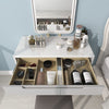 Dressing Table Stool Set Dimmable LED Lighted Mirror 2 Drawer Makeup Vanity Set