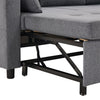 L-Shaped Corner Sofa Bed with Storage 3-Seater Pull out Convertible Sleeper Grey
