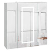 3 Doors Mirrored Bathroom Cabinets Wall Mounted LED Mirror Cabinet 800 x 800mm