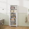 Bathroom 64'' Tall Cabinet Storage Cupboard Tallboy Free Standing Wood Furniture