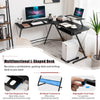 L-Shaped Computer Desk Home Office Corner Workstation w/ Movable Host Stand