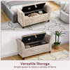 Seville Storage Ottoman Seat Stool Bench Chest Toy Box Pouffee Champagne Velvet