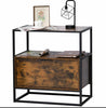 Vintage Industrial Side Table 1 Drawer Shelf Storage Cabinet Console Furniture