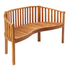 Acacia Wooden Banana Bench Water Resistant Outdoor Furniture Garden Patio