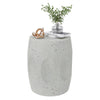 Outdoor Lightweight Concrete Finish Accent Side Table Drum Sofa Corner Table Dec