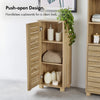 Bathroom Storage Cabinet, Oak Wood Effect Bathroom Floor Cabinet, VonHaus