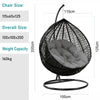 Hanging Egg Chair Rattan Outdoor Indoor Patio Garden Swing Chairs With Cushion