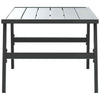 Garden Coffee Table Outdoor Dining Black Powder-coated Steel