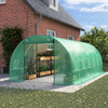 Walk-in Tunnel Greenhouse Gardening Planting Shed Door Window Vents Polytunnel