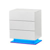 Multi-type Modern High Gloss Bedside Table Storage Drawer Nightstand Cabinet LED