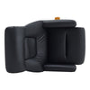Black Leather Sofa Recliner Armchair Lounge Swivel Chair W/Foot Stool Wood Base