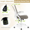 Mesh Office Chair Ergonomic Computer Desk Chair Lumbar Support Grey