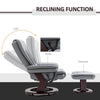 Recliner Chair With footstool, Armchair 135° Reclining Swivel Sofa Chair, Grey