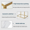 Sofa Side Table Marble Top C-Shape Laptop Stand Tray Slide Under Couch End Table