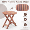 Patio Wooden Side Table Outdoor & Indoor Folding End Table X-shaped Frame