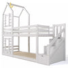 Kids Toddlers Bunk Bed Double Pine Wooden High Sleeper 3FT Single Size Bed Frame