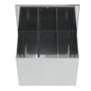 Lockable Outdoor Storage Box Garden Patio Galvanized Chest Lid Animal Feed Bins